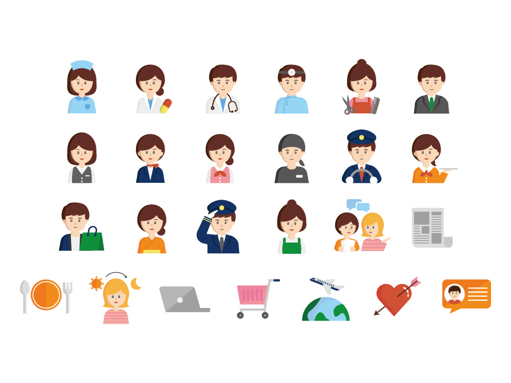 AI Speak Tutor 2 用に制作した機能説明・カテゴリーアイコン一覧