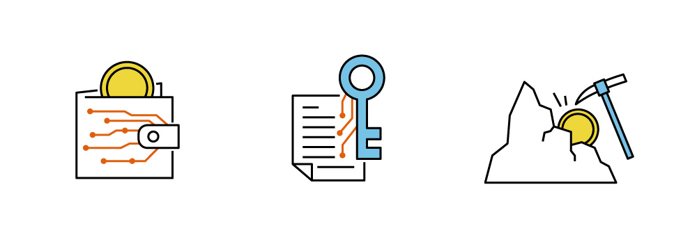 データの繋がりや分散ネットワークをイメージしたアイコンデザインの詳細